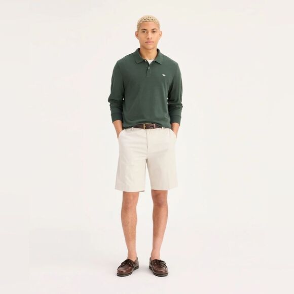 NWT DOCKERS ultimate short supreme flex Classic Beige Shorts size 33 - Picture 1 of 8